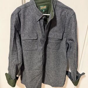 Men's Gray Button Up